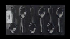Пластиковая форма (молд) для шоколада Ложечки 105х25х5 мм, 6 ячеек