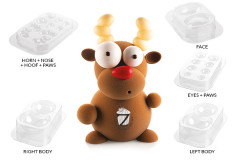Silikomart KIT RUDOLF набор пластиковых форм для объемного шоколадного оленя 147х236х220 мм