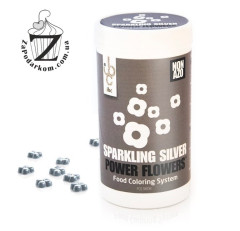 IBC Power Flowers Sparkle Silver блеск серебряный, 5 г